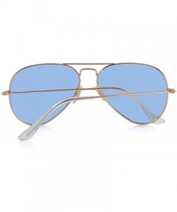 Aviator Classic Pilot Polarized Sunglasses for Men/Women58mm O8025 - Transparent Blue - CR18H36Y58E $15.96