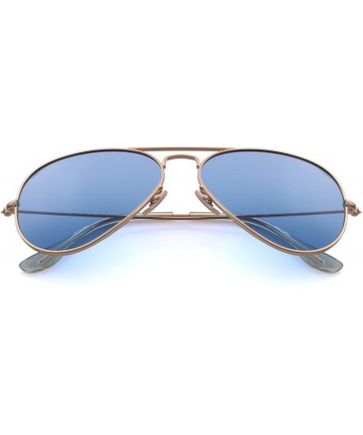 Aviator Classic Pilot Polarized Sunglasses for Men/Women58mm O8025 - Transparent Blue - CR18H36Y58E $15.96