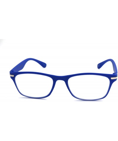 Oval TR90 Readers Flexie Reading Glasses schoolboy 2291RT - Z2 Matte Blue - CH18W0XKG6Q $17.46