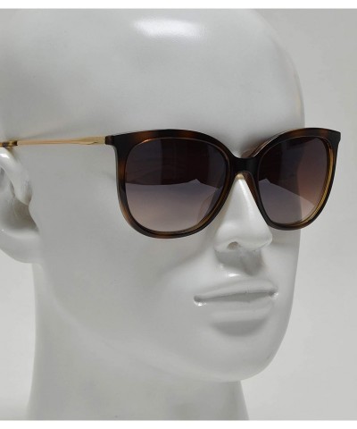 Oval Vintage Retro Oval Cat Eye Classic Sunglasses - UV Protection - Brown + Brown Gradient Lens - C31998I8T08 $12.02