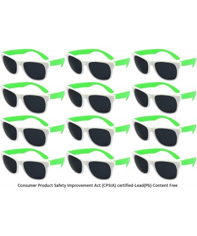 Sport I Wear Sunglasses Favors certified Lead Content - Adult-white Frame Green Temple - CO18EE5U978 $8.61