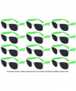 Sport I Wear Sunglasses Favors certified Lead Content - Adult-white Frame Green Temple - CO18EE5U978 $8.61