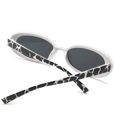 Round Style Oval Sunglasses Women Vintage Retro Round Frame White Mens Sun Glasses Female Black Hip Hop Clear UV400 - C4197A2...