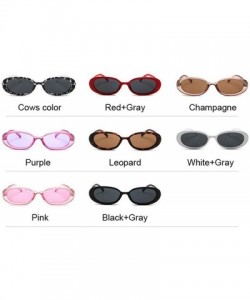 Round Style Oval Sunglasses Women Vintage Retro Round Frame White Mens Sun Glasses Female Black Hip Hop Clear UV400 - C4197A2...