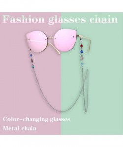 Aviator Women Eyeglass Chain Sunglasses Mirrored Lens Shades Strap Holder Necklace Glasses Retainer Glasses Case +Cloth - CE1...