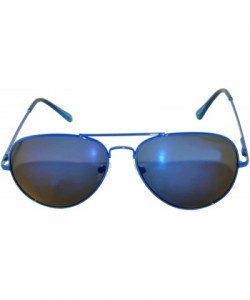 Rectangular Aviator Sunglasses Blue Blue Mirror - C711HQ26VL9 $11.94