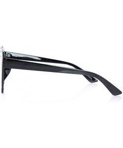 Wayfarer Chic Flat Lens Thick Rimmed Brow Bar Sunglasses"Jaclyn" (Silver - As Shown) - CQ12O4760WS $13.21