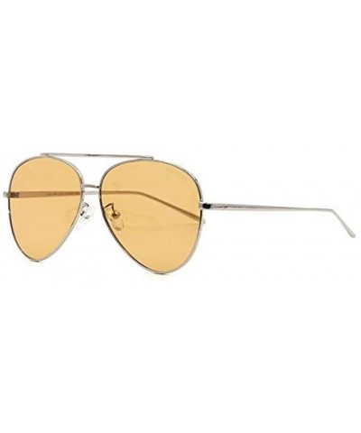 Aviator Review Amelia High Fashion Aviator Sunglasses for Women - Golden Yellow - C518T86ZKZE $47.21