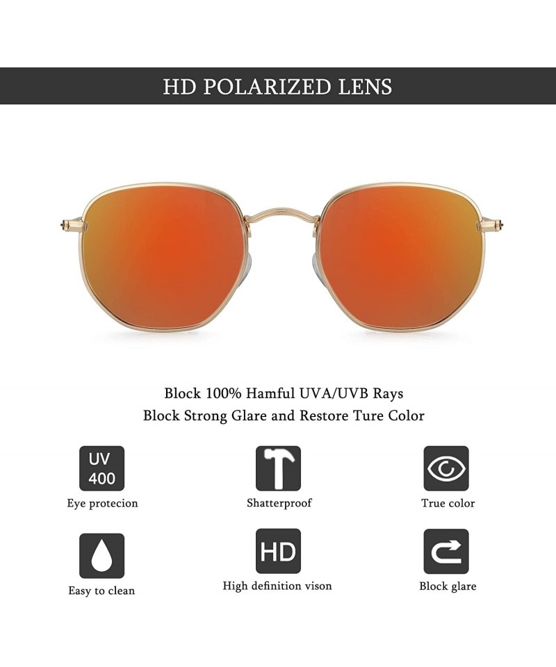 Retro Style Mens Polarized Sunglasses 400 Square Tinted Lens Metal