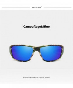 Sport Polarized Sport Sunglasses for Men Women Cycling Driving Fishing Running Golf Baseball - Camouflage Blue - C9193AKR4X2 ...