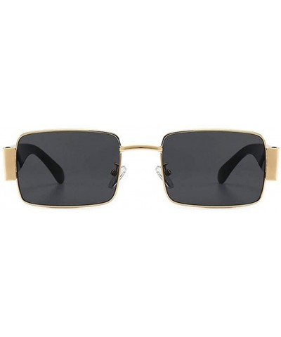 Square Square Polarized Sunglasses for Men Womans UV400 - C2 Gold Red - CP198EAKUE4 $13.16