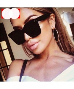 Square 2019 Square Fashion Luxury Sunglasses Women Brand Designer Black Double Gray - Black Leopard - C618XAK4WWE $11.81