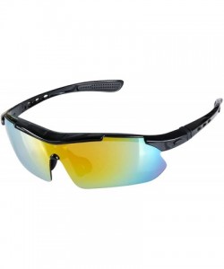 Sport 5 Lens Combo Cycling Bike Sports Color Sun Glasses - Totalblack - CD11OCNC9DT $18.65