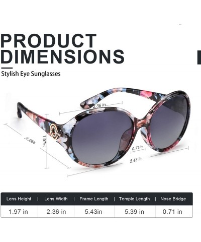 Oversized Oversized Polarized Sunglasses for Women - 100% UV400 Protection Fashion Retro Anti-Glare HD Ladies Eyewear - CK193...