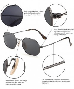 Polarized Metal Polygon Sunglasses Stainless Steel Frames Geometric ...