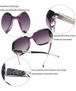 Oval Oversized Sunglasses for Women Polarized UV Protection Classic Fashion Ladies Shades - C2185K5NRYN $12.69