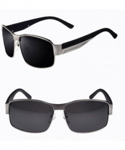 Oval New Style Men Polarized Sunglasses Sunglasses Driving Glasses (black & grey) - C211ZB5QE9H $14.15