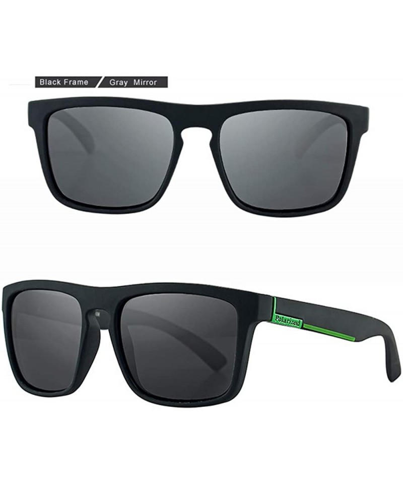 Square Outdoor Sports Short Sight Polarized Sunglasses Myopia Minus Black - Black - CX1903ULZR9 $21.43