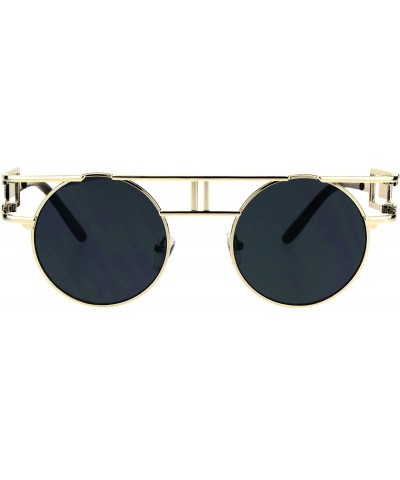 Art Deco Nouveau Unique Hippie Groove Pimp Round Circle Lens Sunglasses ...
