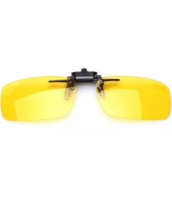 Aviator Clip on Sunglasses Over Prescription Glasses for Women Men Polarized Flip up Sunglasses with Case - Basis-yellow - CM...