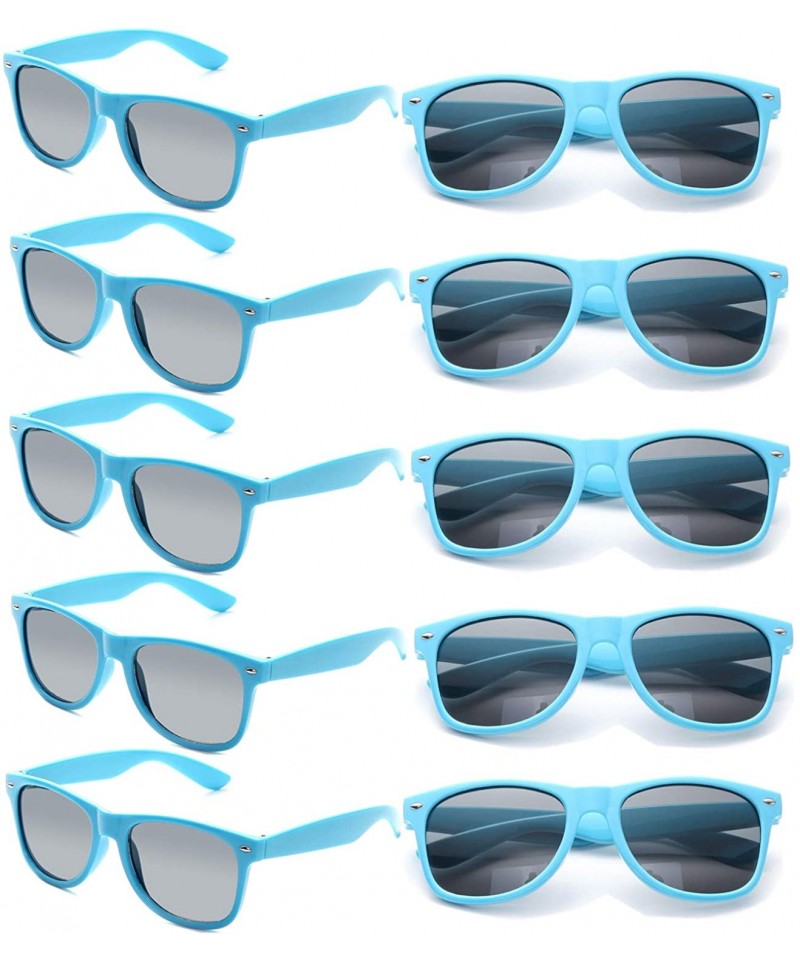 Wholesale Sunglasses Bulk for Adults Party Favors Retro Classic Shades 10  Pack - Blue - CP18RL96EIZ
