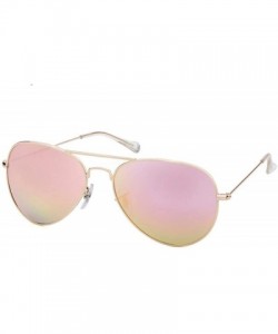 Aviator Pinglas Retro Sunglasses Women Polarized Blue Metal Frame Gradient Mirror Green - Silver - CK18YZWYGA6 $14.97