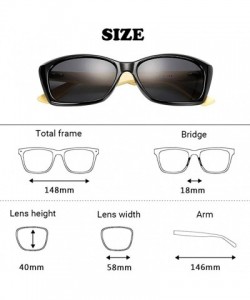 Goggle Wooden Frame Lightweight Sunglasses Cool Classic Eyewear Anti-UV Glasses for Man - Black Gray - C818NW3UL60 $10.23