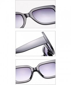 Semi-rimless Oversized Square Sunglasses Women Multi Tinted Frame Fashion Eyewear - C1 - C718D03L6CM $10.05