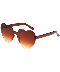 Sport Love Heart Shaped Sunglasses Women PC Frame Resin Lens Sunglasses UV400 Sunglass - Multicolor - C0190MSWKHE $11.95