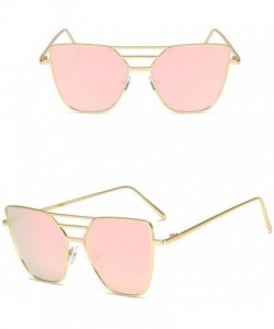 Aviator Fashion Mens Women Vintage Irregular Glasses Aviator Mirror Sunglasses - Pink - CE18C5E6GRC $10.63