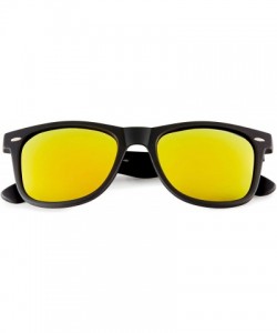 Rectangular Classic Polarized Sunglasses - Matte Black - Revo Yellow - CN1960SAAOM $13.39