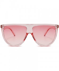 Oversized Vintage Large Square Pilot Women Sunglasses Oversized Square Thin Plastic Frame B2499 - Pink - C718STUKI5T $9.41