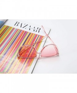 Oversized Vintage Large Square Pilot Women Sunglasses Oversized Square Thin Plastic Frame B2499 - Pink - C718STUKI5T $9.41