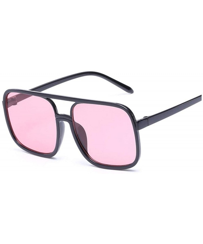 Square Square Oversized Sunglasses Women Big Frame Pink Sun Glasses FeMirror Oculos Unisex Gradient Hip Hop Shades - C9198AHO...