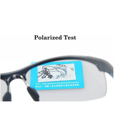 Round Men's Photochromic Polarized UV400 Sunglasses for Outdoor Fishing Golf Beach Baseball Sports - Silver - C4187O48CEA $18.63