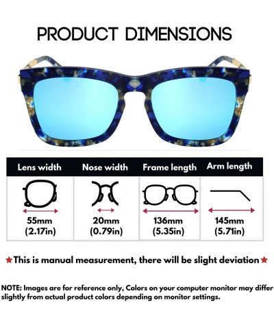 Square Trendy Fashion Handmade Acetate Square Sunglasses with Quality UV CR39 Lens Gift Pakcage Included - C718RECUSS0 $32.07