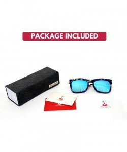 Square Trendy Fashion Handmade Acetate Square Sunglasses with Quality UV CR39 Lens Gift Pakcage Included - C718RECUSS0 $32.07