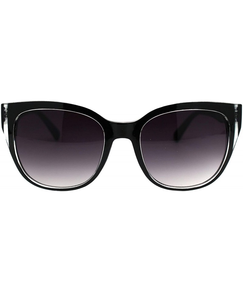 Square Womens Square Sunglasses Designer Fashion Pyramid Studs Decor UV 400 - Black Clear (Smoke) - CV19768NOAY $13.16