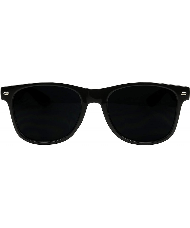 Super Dark Round Sunglasses UV Protection Spring Hinge Classic