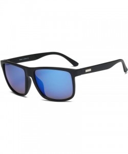 Square Men Retro Classic Sports Rectangular UV Protection Sunglasses - Blue - CI18IZI6L65 $8.32