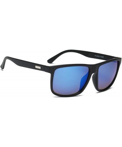 Square Men Retro Classic Sports Rectangular UV Protection Sunglasses - Blue - CI18IZI6L65 $8.32