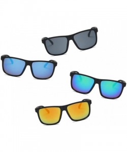 Square Men Retro Classic Sports Rectangular UV Protection Sunglasses - Blue - CI18IZI6L65 $8.32