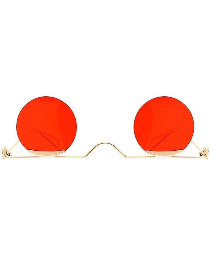 Round Arrival Sunglasses Fashion Designer Glasses - Red - CL18S7RAAQ5 $11.36