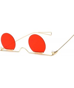 Round Arrival Sunglasses Fashion Designer Glasses - Red - CL18S7RAAQ5 $11.36