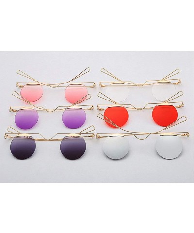 Round Arrival Sunglasses Fashion Designer Glasses - Red - CL18S7RAAQ5 $11.36