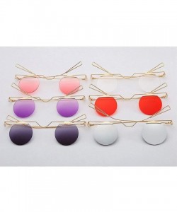 Round Arrival Sunglasses Fashion Designer Glasses - Red - CL18S7RAAQ5 $11.36