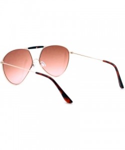 Aviator Unisex Aviator Sunglasses Vintage Retro Fashion Top Bar Ombre Gradient Lens - Gold (Orange Pink) - C0188LIMEQM $12.12