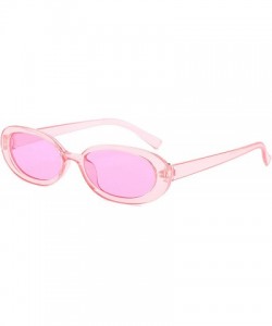 Oval Polarized Sunglasses Fashion Glasses Protection - Purple Pink - C018TQIYHM6 $11.08