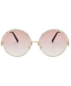 Round Women Oversized Round Sunglasses UV400 Lightweight PC Sunglasses Eyewear - Pink - C61974TQ0EO $13.08