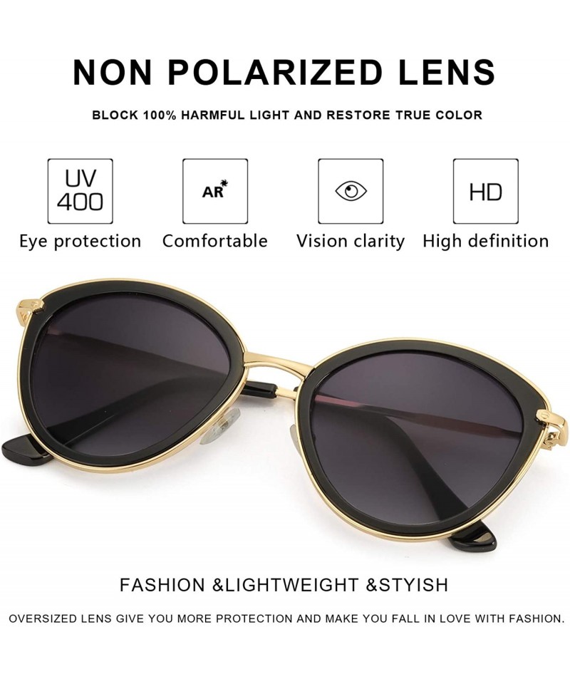 Women Polarized Sunglasses Round Gradient Glasses - Cat Eyes Sunglasses ...